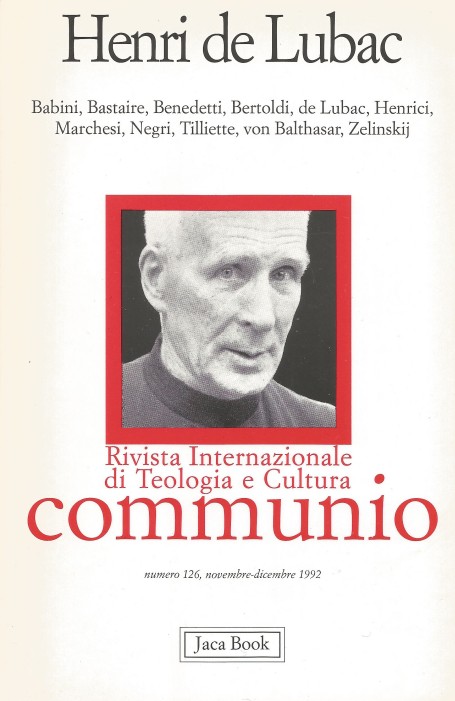 la copertina della rivista Communio in cui apparve questo articolo